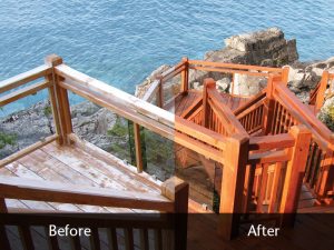 Before After deck
