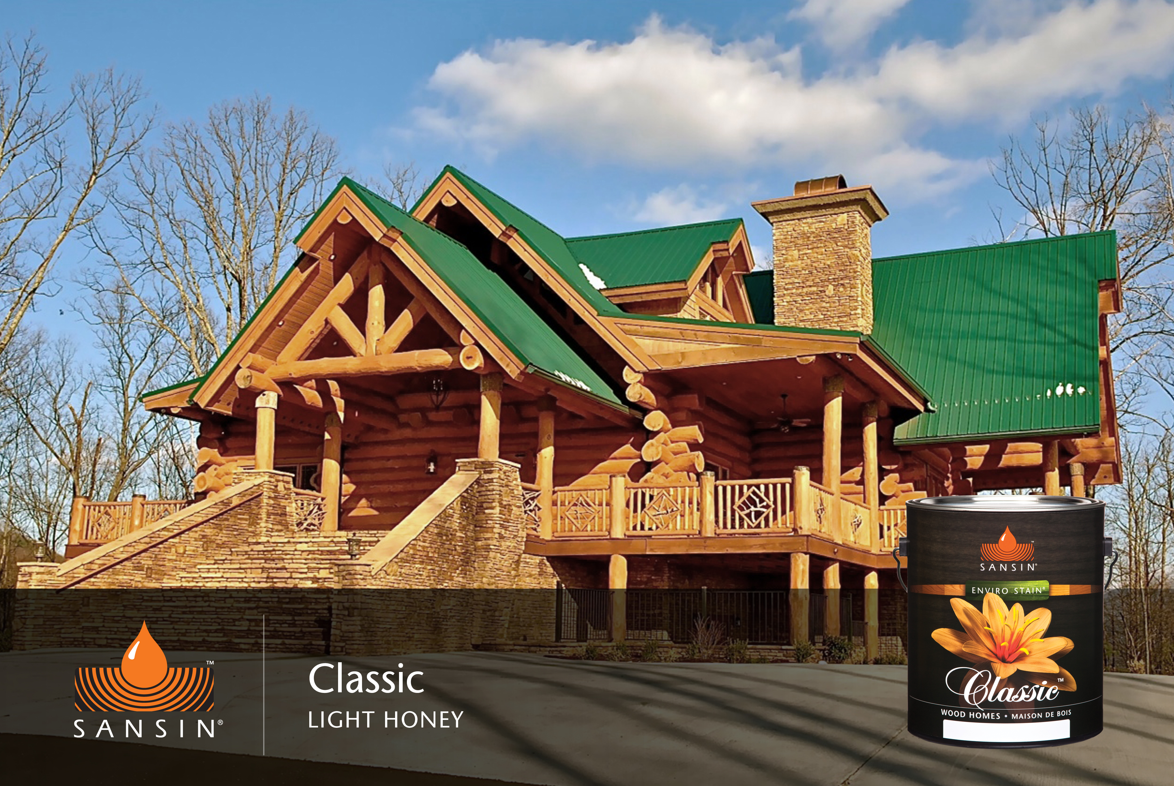Log Homes Exterior Finishes The Sansin Corporation