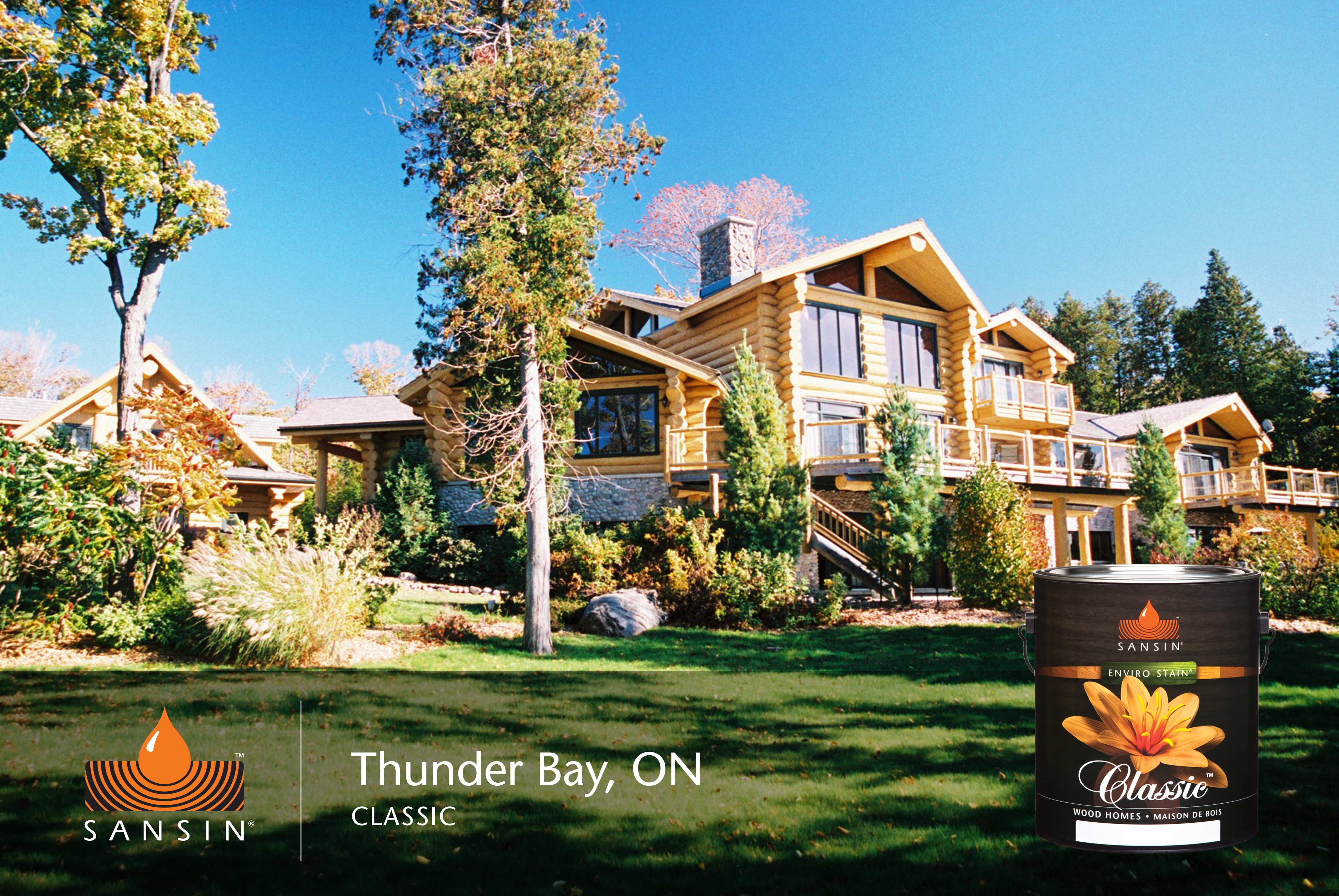 Log Homes Exterior Finishes The Sansin Corporation